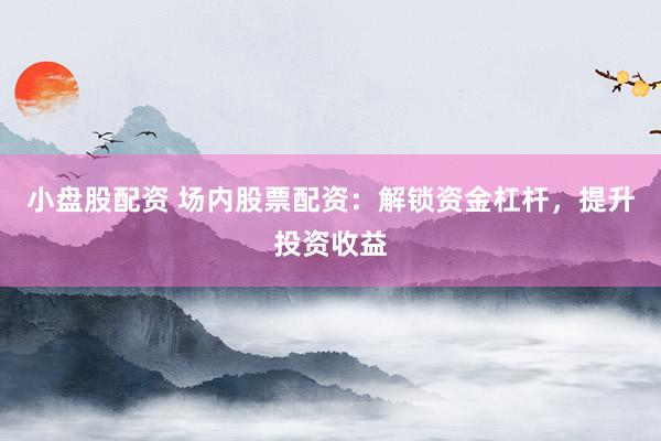 小盘股配资 场内股票配资：解锁资金杠杆，提升投资收益
