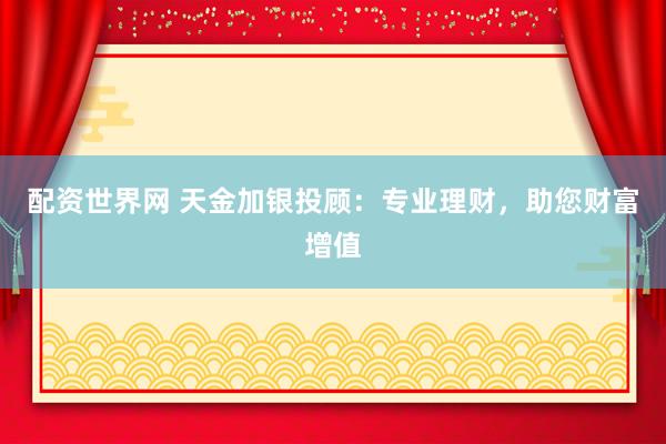 配资世界网 天金加银投顾：专业理财，助您财富增值