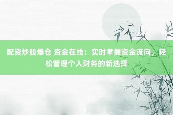 配资炒股爆仓 资金在线：实时掌握资金流向，轻松管理个人财务的新选择