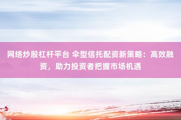网络炒股杠杆平台 伞型信托配资新策略：高效融资，助力投资者把握市场机遇