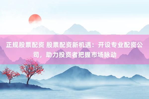 正规股票配资 股票配资新机遇：开设专业配资公司，助力投资者把握市场脉动