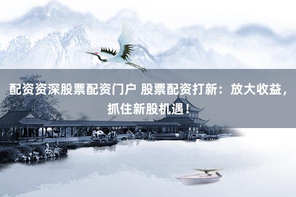 配资资深股票配资门户 股票配资打新：放大收益，抓住新股机遇！