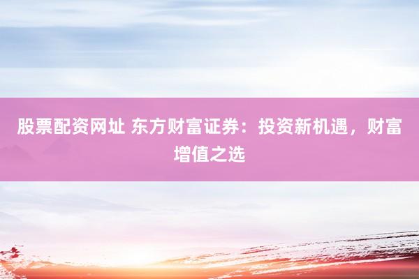 股票配资网址 东方财富证券：投资新机遇，财富增值之选