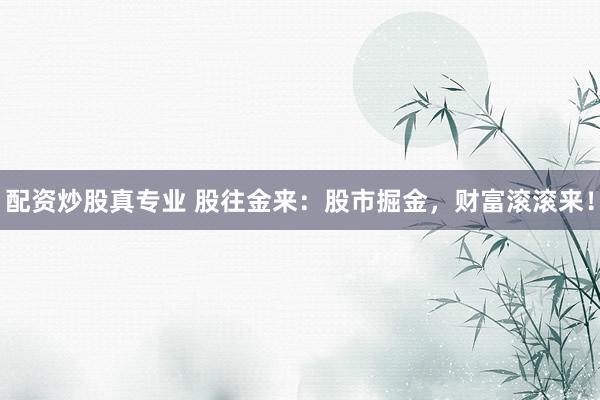 配资炒股真专业 股往金来：股市掘金，财富滚滚来！