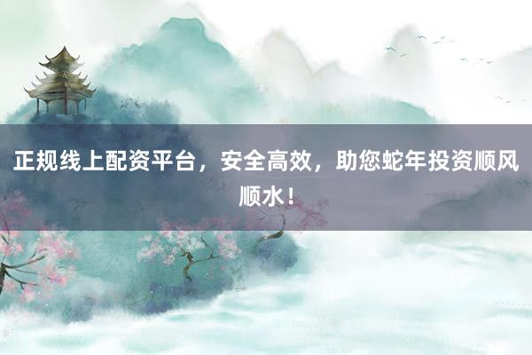 正规线上配资平台，安全高效，助您蛇年投资顺风顺水！