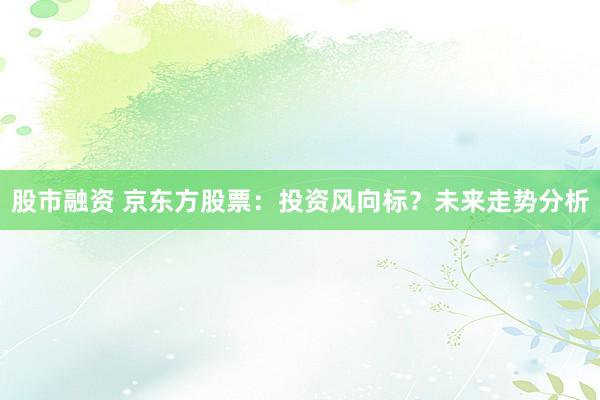 股市融资 京东方股票：投资风向标？未来走势分析