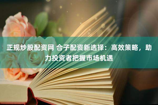 正规炒股配资网 合子配资新选择：高效策略，助力投资者把握市场机遇