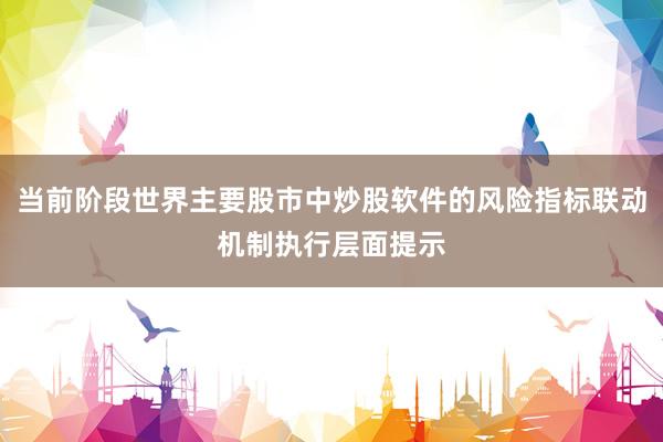 当前阶段世界主要股市中炒股软件的风险指标联动机制执行层面提示
