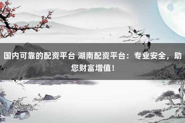 国内可靠的配资平台 湖南配资平台：专业安全，助您财富增值！
