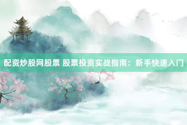 配资炒股网股票 股票投资实战指南：新手快速入门