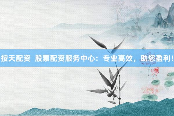 按天配资  股票配资服务中心：专业高效，助您盈利！