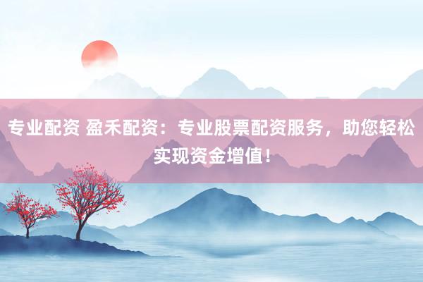专业配资 盈禾配资：专业股票配资服务，助您轻松实现资金增值！
